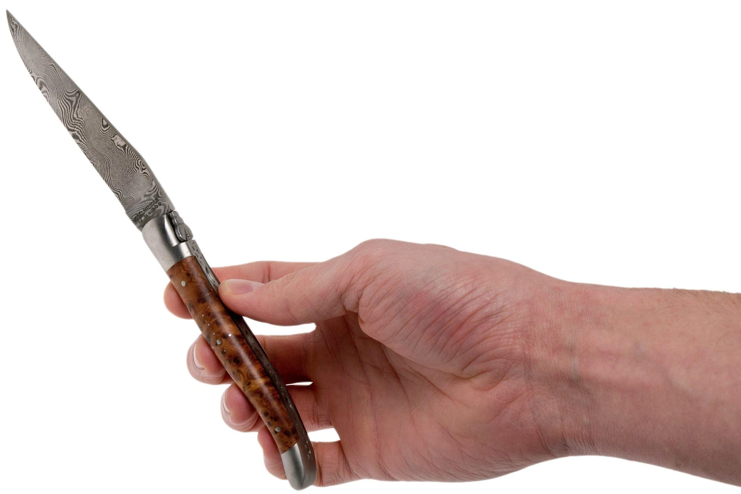 Laguiole En Aubrac 12 Cm Balbach Damast, Thuya Wood L0212THI/FDBB1 Laguiolemesser 8 Laguiole En Aubrac 12 Cm Balbach Damast, Thuya Wood L0212THI/FDBB1 Laguiolemesser – Bild 8