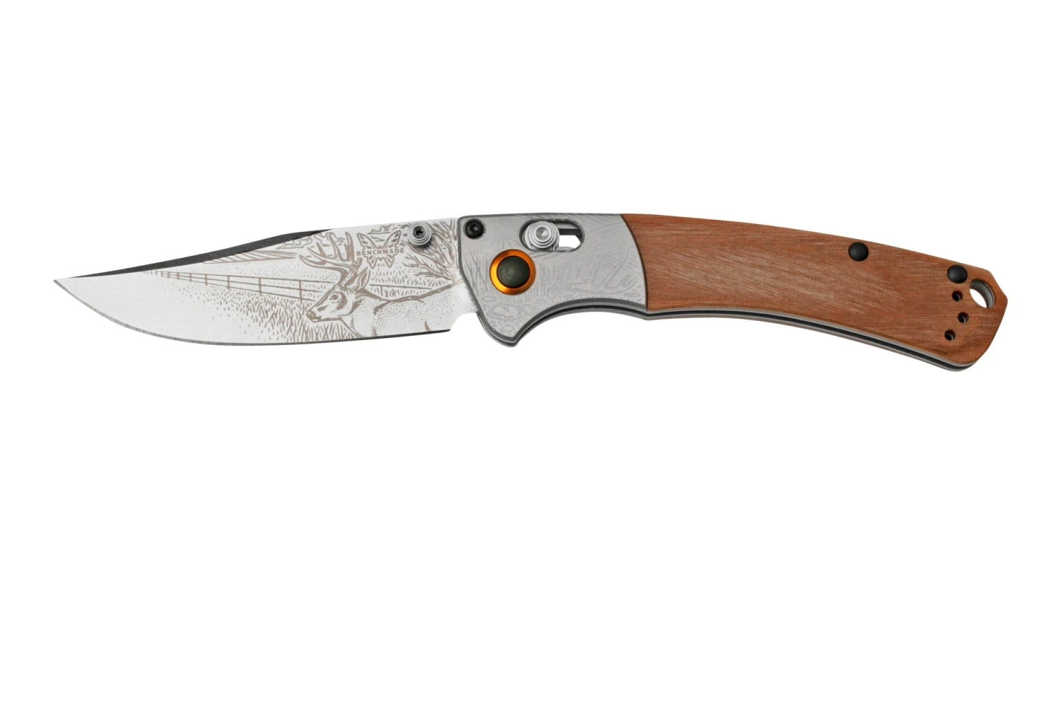 Benchmade Mini Crooked River Whitetail Limited Edition Artist Series 15085-2202, Jagdtaschenmesser, Casey Underwood Design 1 Benchmade Mini Crooked River Whitetail Limited Edition Artist Series 15085-2202, Jagdtaschenmesser, Casey Underwood Design