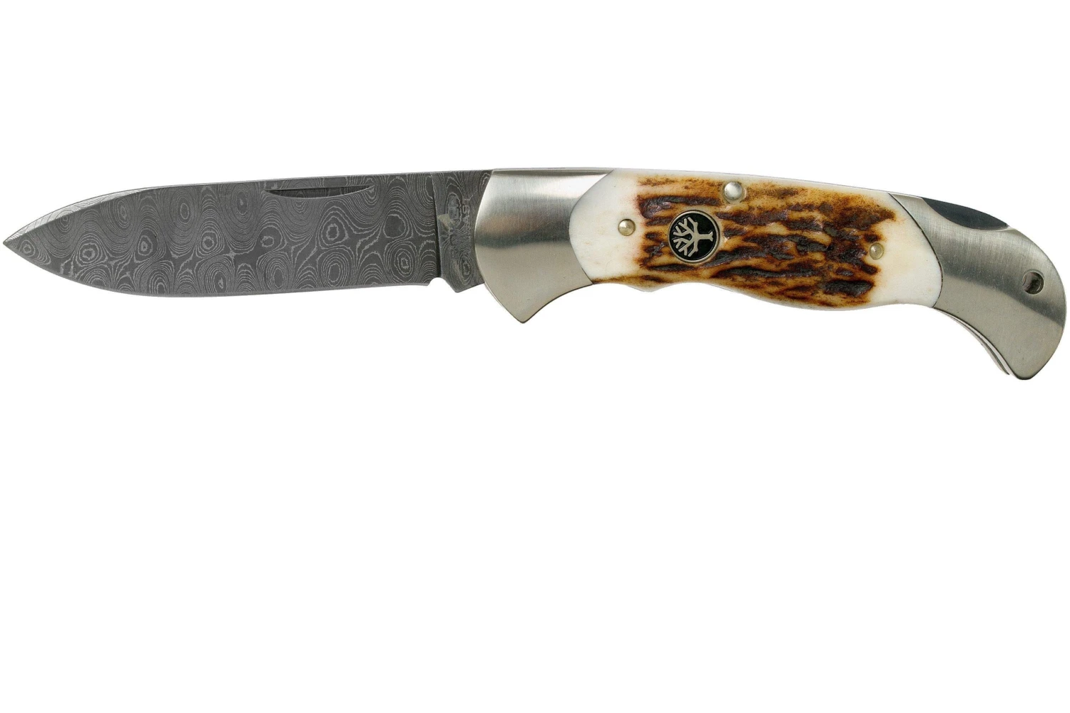 Böker Scout Spearpoint Hirschhorn Damast 112201DAM, Taschenmesser 1 Böker Scout Spearpoint Hirschhorn Damast 112201DAM, Taschenmesser