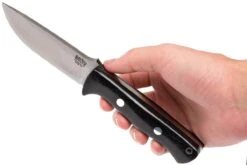 Bark River Bravo 1 CPM 3V, Schwarzes Canvas Micarta, Braune Scheide -Schnitt Pro Verkäufe BRK07 114BRKC 06 bark river brk07 114brkc 06