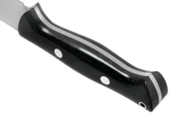 Bark River Bravo 1 LT CPM 3V Rampless, Schwarzes Canvas Micarta, Braune Scheide -Schnitt Pro Verkäufe BRK07 126BRKC RS 04 bark river knives v202107