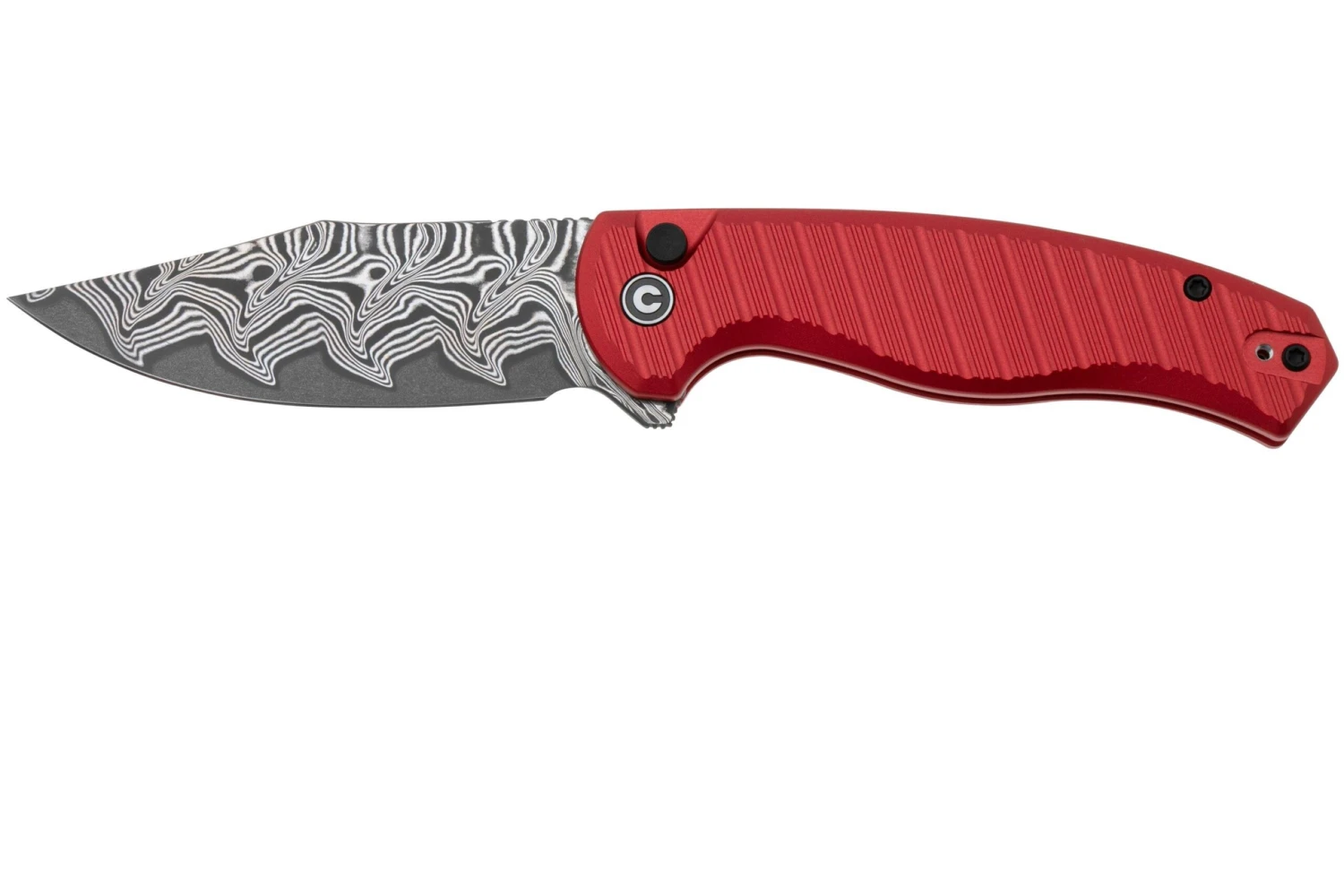 CIVIVI Stormhowl C23040B-DS1, Damascus, Milled Red Aluminum, Taschenmesser 1 CIVIVI Stormhowl C23040B-DS1, Damascus, Milled Red Aluminum, Taschenmesser