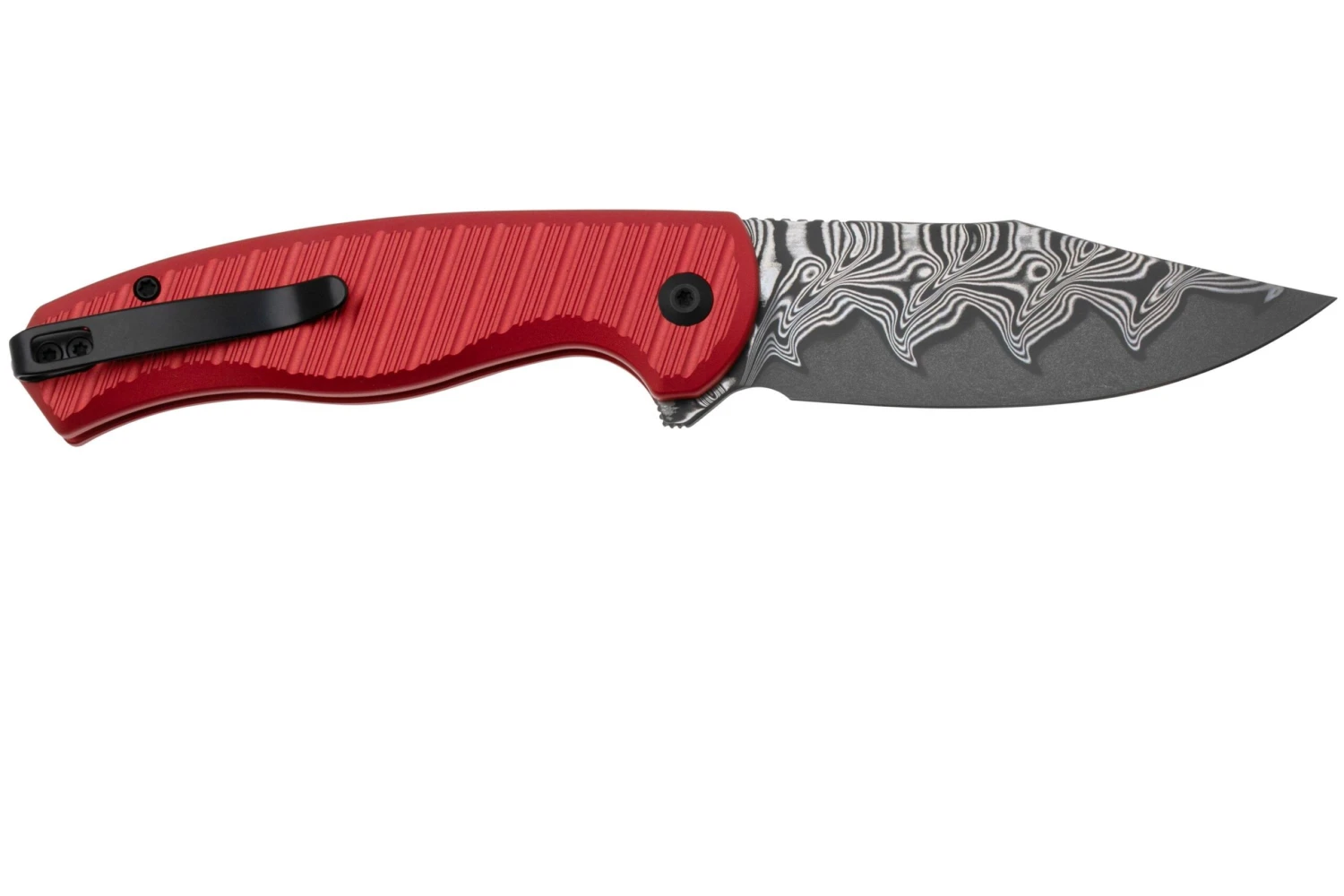 CIVIVI Stormhowl C23040B-DS1, Damascus, Milled Red Aluminum, Taschenmesser 2 CIVIVI Stormhowl C23040B-DS1, Damascus, Milled Red Aluminum, Taschenmesser – Bild 2
