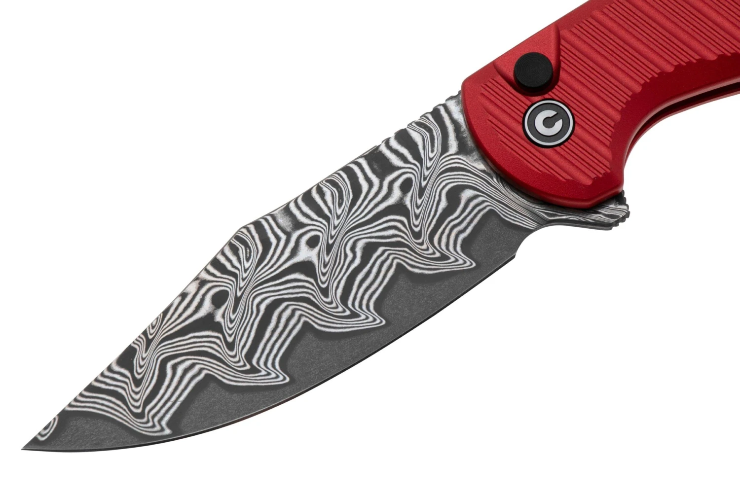 CIVIVI Stormhowl C23040B-DS1, Damascus, Milled Red Aluminum, Taschenmesser 3 CIVIVI Stormhowl C23040B-DS1, Damascus, Milled Red Aluminum, Taschenmesser – Bild 3