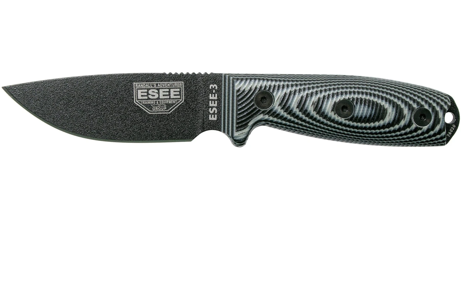 ESEE Model 3 Schwarze Klinge 3D Schwarz Graues G10 Survivalmesser 3PMB-002 Schwarze Scheide + Gürtelclip 1 ESEE Model 3 Schwarze Klinge 3D Schwarz Graues G10 Survivalmesser 3PMB-002 Schwarze Scheide + Gürtelclip