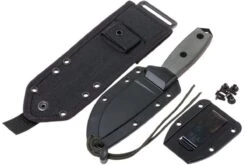 ESEE Model 3 Schwarze Klinge, Grauer Handgriff 3P-MB-B Mit Scheide + Clip Und MOLLE-back -Schnitt Pro Verkäufe EE ESEE 3P MB B 08 esee knives model 3 ee esee 3p mb b 08