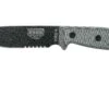 ESEE Model 4 Gezackte Klinge, Grauer Handgriff 4S-MB-B Mit Schwarzer Messerscheide + Clip Und MOLLE-back