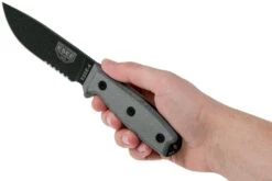 ESEE Model 4 Gezackte Klinge, Grauer Handgriff 4S-MB-B Mit Schwarzer Messerscheide + Clip Und MOLLE-back 13 ESEE Model 4 Gezackte Klinge, Grauer Handgriff 4S-MB-B Mit Schwarzer Messerscheide + Clip Und MOLLE-back -Schnitt Pro Verkäufe EE ESEE 4S MB B 06 esee knives