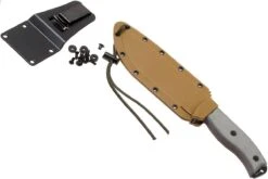 ESEE Model 6 Schwarze Klinge, Grauer Handgriff 6P Inkl. Braune Scheide + Gürtelclip -Schnitt Pro Verkäufe EE ESEE 6P 07 esee knives ee esee 6p 07