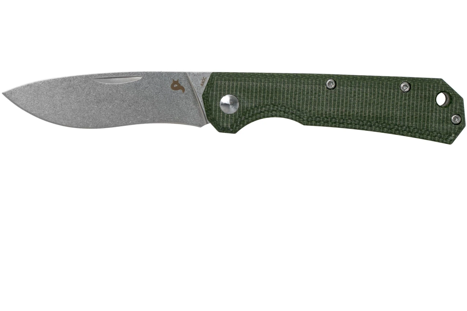 Fox Black Fox Ciol Folding Knife BF-748MI Green Micarta Taschenmesser, Denis Simonutti Design 1 Fox Black Fox Ciol Folding Knife BF-748MI Green Micarta Taschenmesser, Denis Simonutti Design