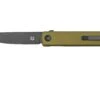 Fox Knives Chnops, FX-543 ALG, Green Aluminum, Black Becut Taschenmesser, Riccardo Gobbato Design