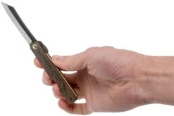 Higonokami Taschenmesser 7,3 Cm HIGOC2B, Blue Paper Steel, Brown Black Glitter -Schnitt Pro Verkäufe KT HIGOC2B 07 higonokami