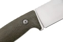 LionSteel M3 M3-CVG Green Canvas Micarta Feststehendes Messer -Schnitt Pro Verkäufe LI M3 CVG 05 lionsteel
