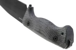 Lionsteel T6 Old Black, Canvas Micarta Schwarz T6B-CVB Feststehendes Messer -Schnitt Pro Verkäufe LI T6B CVB 04 lionsteel