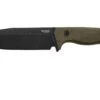 Lionsteel T6 Old Black, Canvas Micarta Grün T6B-CVG Feststehendes Messer