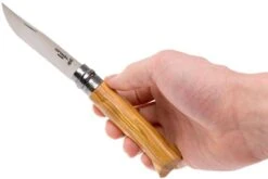 Opinel Taschenmesser No. 8 Luxury Range, Edelstahl, Olivenholz -Schnitt Pro Verkäufe OP002023 07 opinel op002023 07