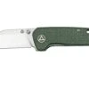 QSP Knife Penguin Mini QS130XS-C, Satin 14C28N, Green Micarta Taschenmesser