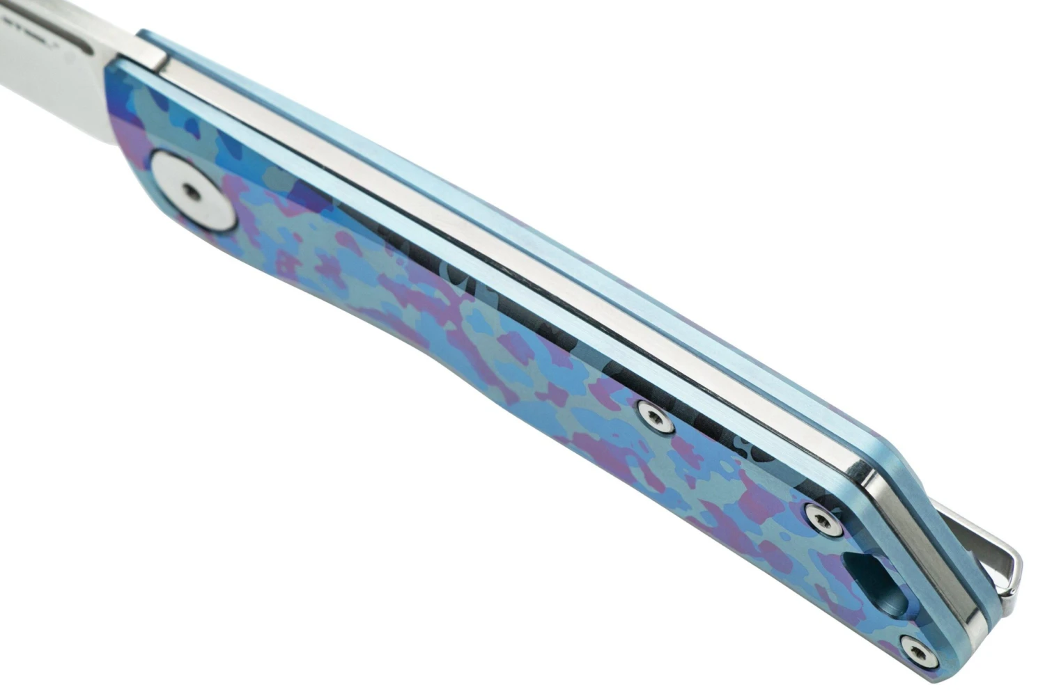 Real Steel Luna, Titanium Blue Camo 7001TC-BC Slipjoint Taschenmesser 7 Real Steel Luna, Titanium Blue Camo 7001TC-BC Slipjoint Taschenmesser – Bild 7