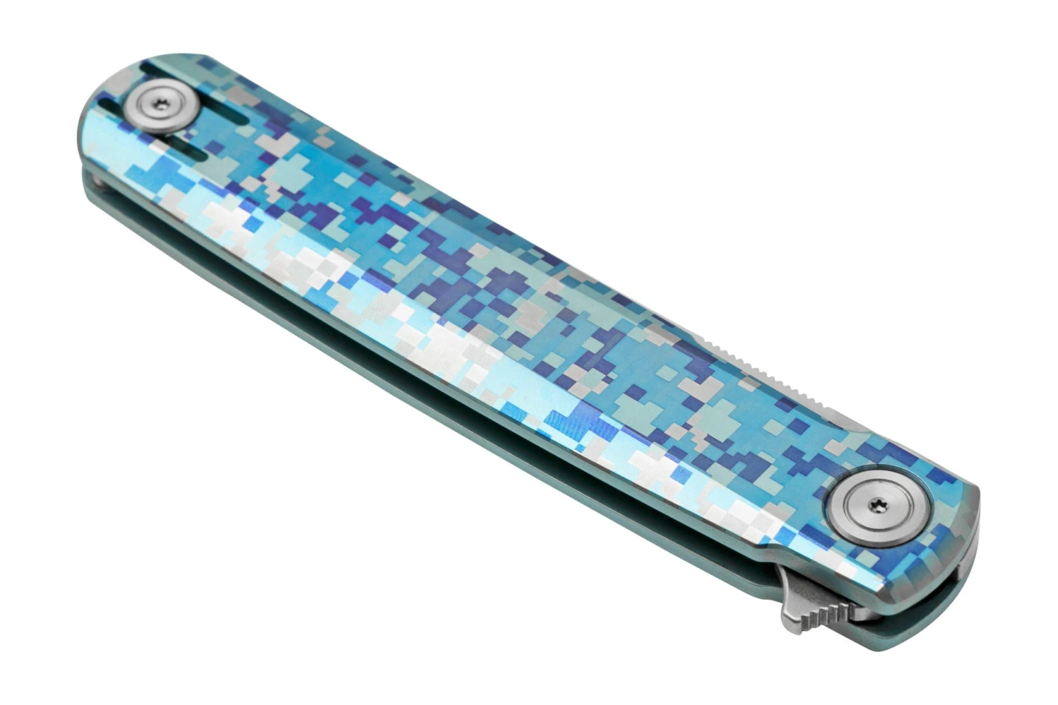 Real Steel G-Frame Blue Digicamo 7874TC09 Taschenmesser, Ostap Hel Design 7 Real Steel G-Frame Blue Digicamo 7874TC09 Taschenmesser, Ostap Hel Design – Bild 7