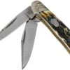 Rough Ryder Copperhead Cinnamon Stag RR2161 Damascus Slipjoint Taschenmesser