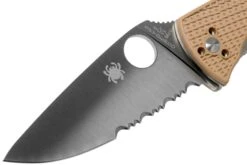Spyderco Tenacious Lightweight C122PSTN FRN Taschenmesser Mit Teilwellenschliff, Tan -Schnitt Pro Verkäufe SPC122PSTN 03 spyderco