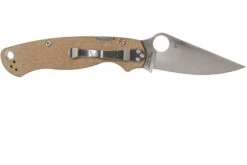 Spyderco C81MPCW2 Paramilitary 2 Braunes Canvas Micarta CruWear Taschenmesser -Schnitt Pro Verkäufe SPC81MPCW2 02 spyderco