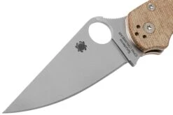 Spyderco C81MPCW2 Paramilitary 2 Braunes Canvas Micarta CruWear Taschenmesser -Schnitt Pro Verkäufe SPC81MPCW2 03 spyderco