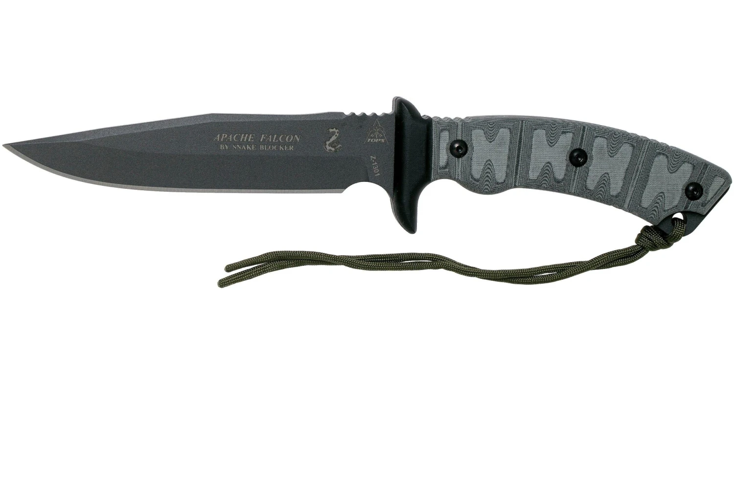 TOPS Knives Apache Falcon AFAL-01 Survivalmesser, Snake Blocker Design 1 TOPS Knives Apache Falcon AFAL-01 Survivalmesser, Snake Blocker Design