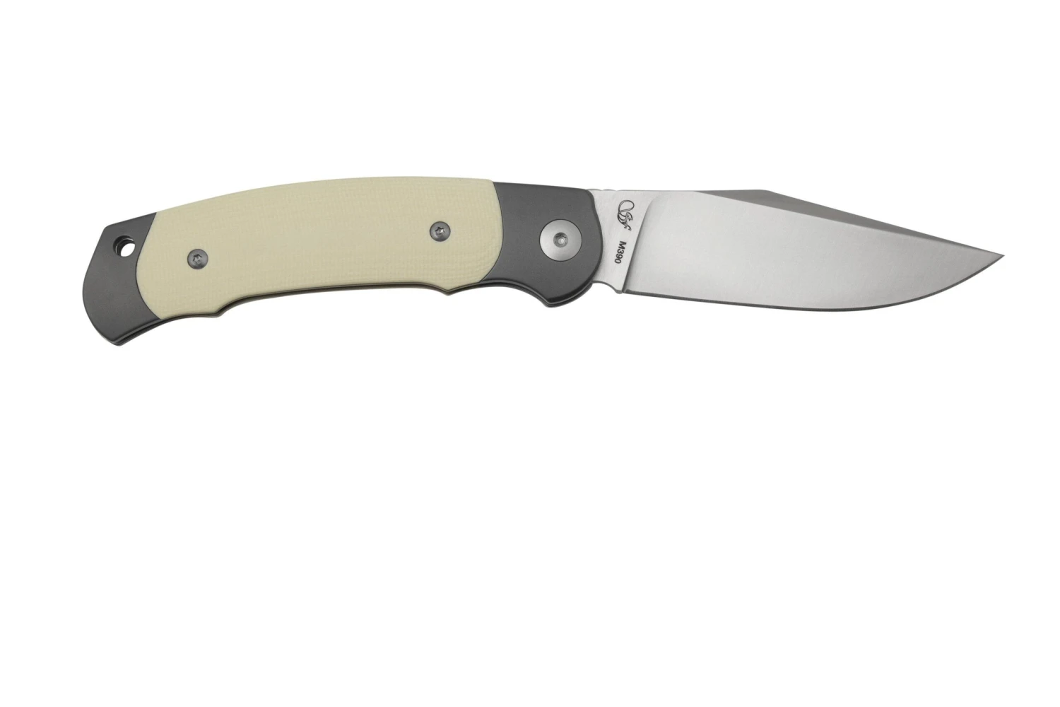 Viper Twin, V6002GI, Satin M390, Ivory G10 Taschenmesser, Fabrizio Silvestrelli Design 2 Viper Twin, V6002GI, Satin M390, Ivory G10 Taschenmesser, Fabrizio Silvestrelli Design – Bild 2