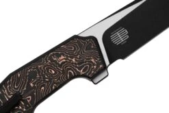 WE Knife OAO One And Only WE23001-2, Blackwashed CPM 20 CV, Black Titanium Copper Foil Carbon Fiber, Taschenmesser -Schnitt Pro Verkäufe WKWE23001 2 05 weknife