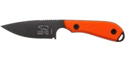 White River Knives M1 Backpacker Pro Orangefarbenes G10, Schwarzes Ionbond Feststehendes Messer, Kydexscheide