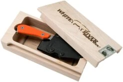 White River Knives M1 Backpacker Pro Orangefarbenes G10 Feststehendes Messer, Kydexscheide -Schnitt Pro Verkäufe WRBP PRO TOR 09 white river knives